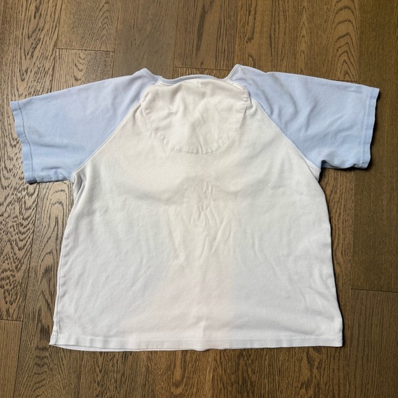 Disney Store Vintage Grumpy Dwarf Blue White T-Shirt with Embroidered Design - Picture 3 of 6